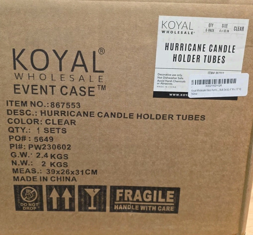 Koyal Hurricane Holder Tubes 6pk