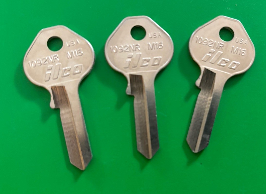 M16 ILCO Key Blank     SET OF 3