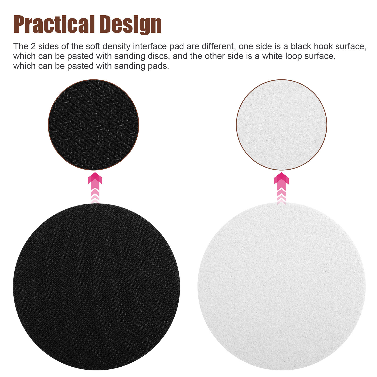 2/4Pcs 6in Soft Foam Interface Sanding Disc Hook Loop Sander Buffer Backing Pad