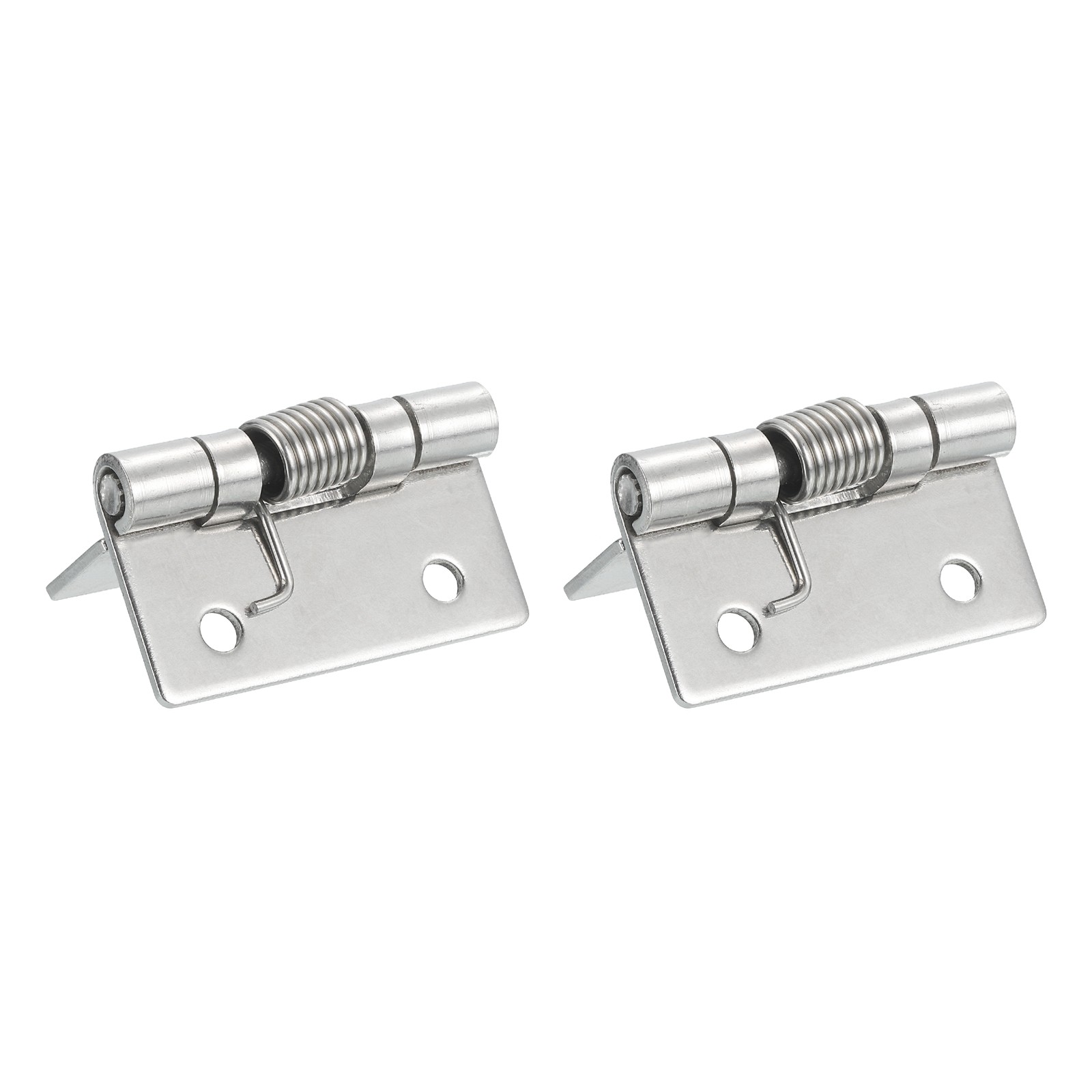 2Pcs Self-Closing Door Hinges, 2" 304 Stainless Steel Spring Hinges, Interior