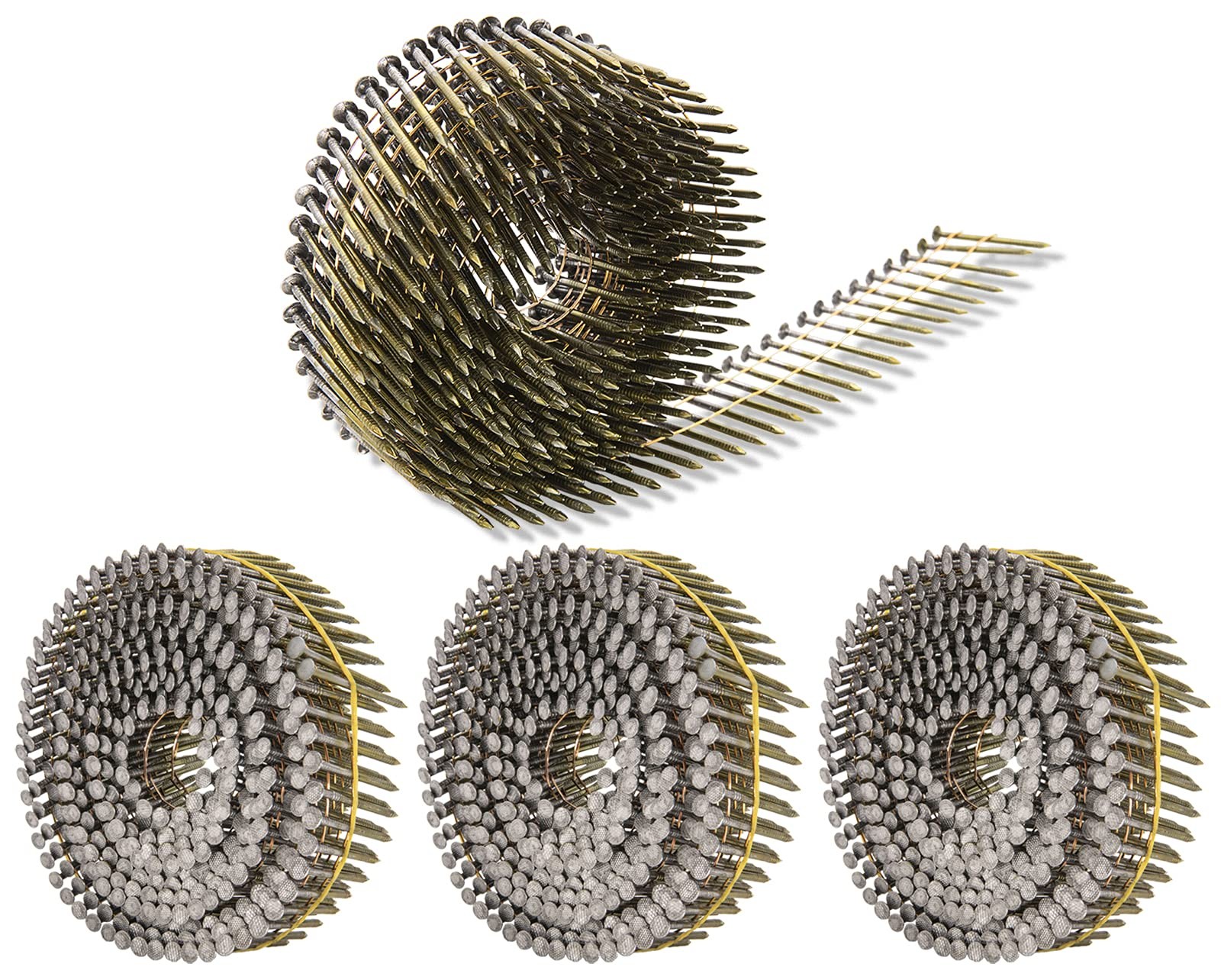 Siding Nails 1-1/2-Inch x .092-Inch 15-Degree Collated Wire Coil, Full RoundH...