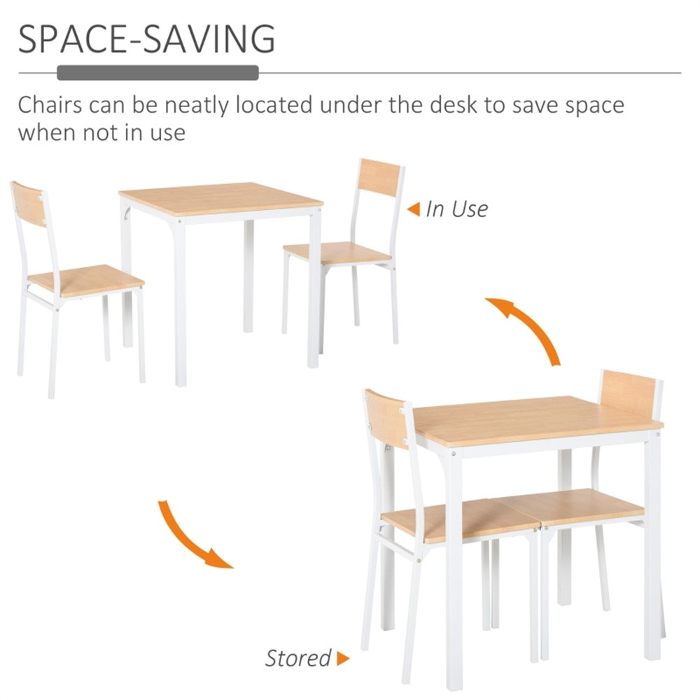 Dining Table and Chair Including A Square Dining Table and 2 Matching Chairs