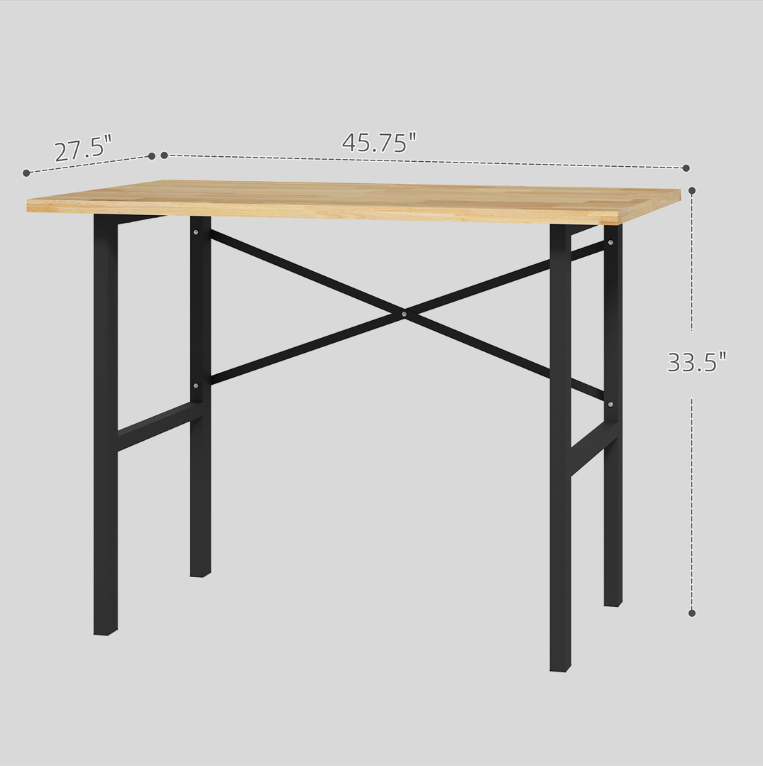 Heavy Duty Workbench with Pegboard Drawer Multi-Purpose Tool Storage Work Table