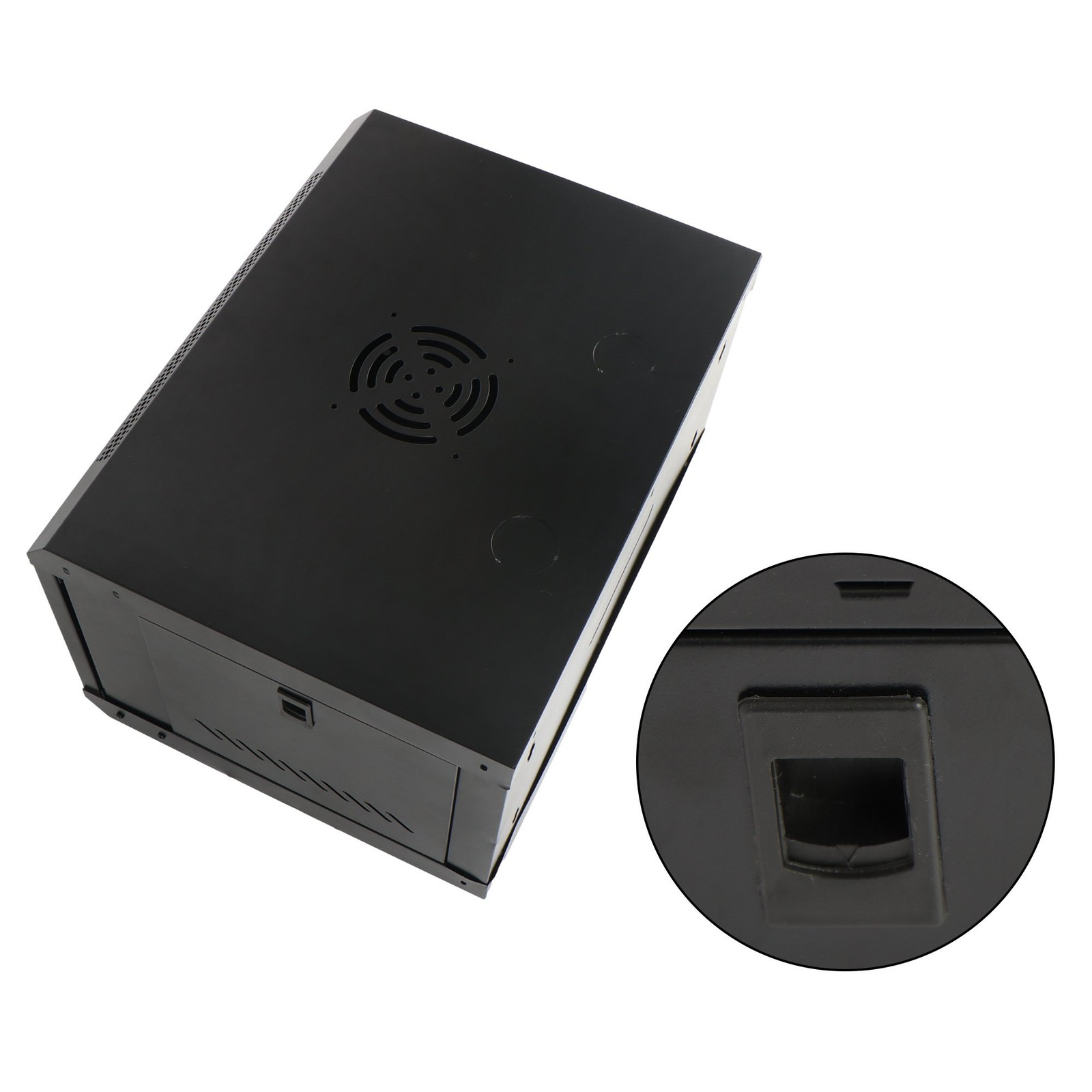 6U Wall Mount Network Cabinet 15.5in Deep with Lock for Data Center Rack"