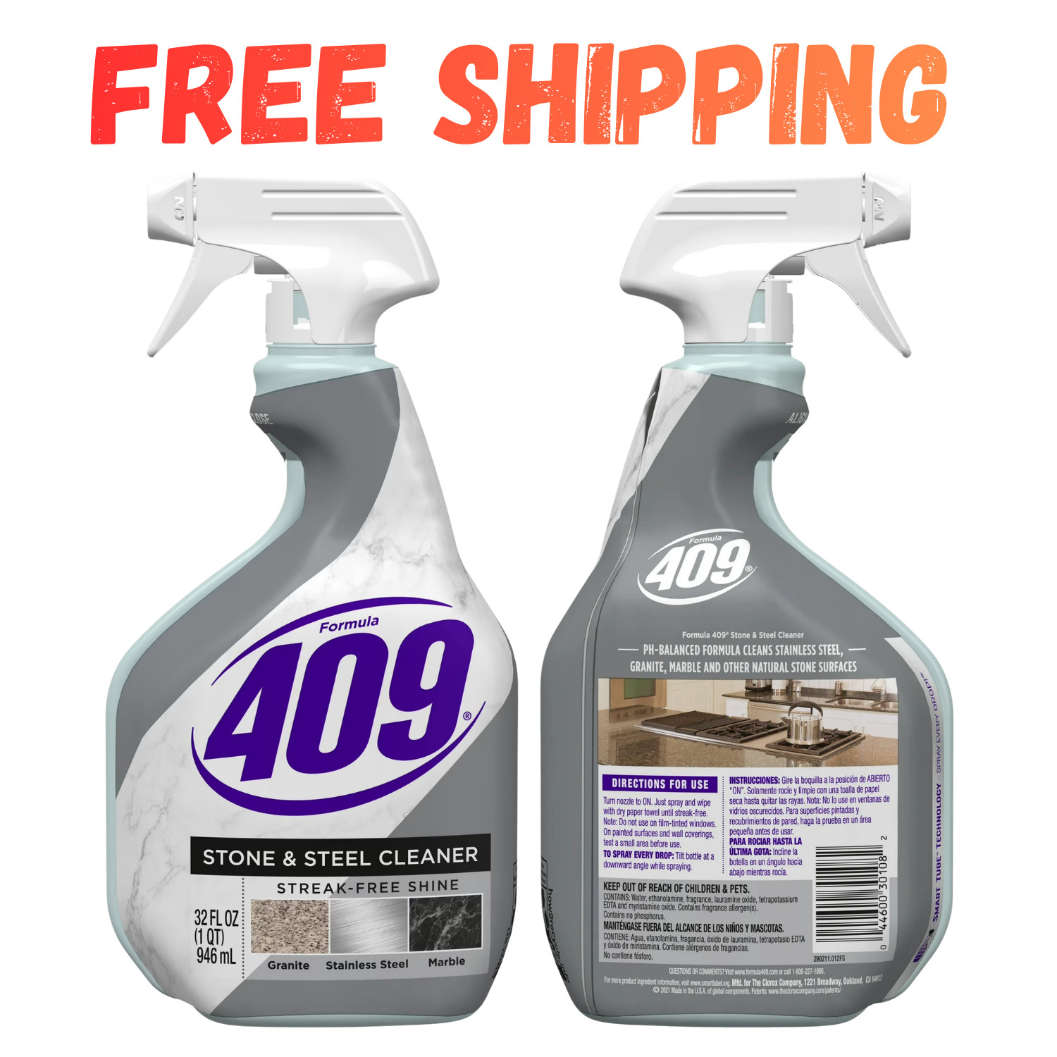 Formula 409 Stone and Steel Cleaner, Spray Bottle, 32 oz *SEALED*