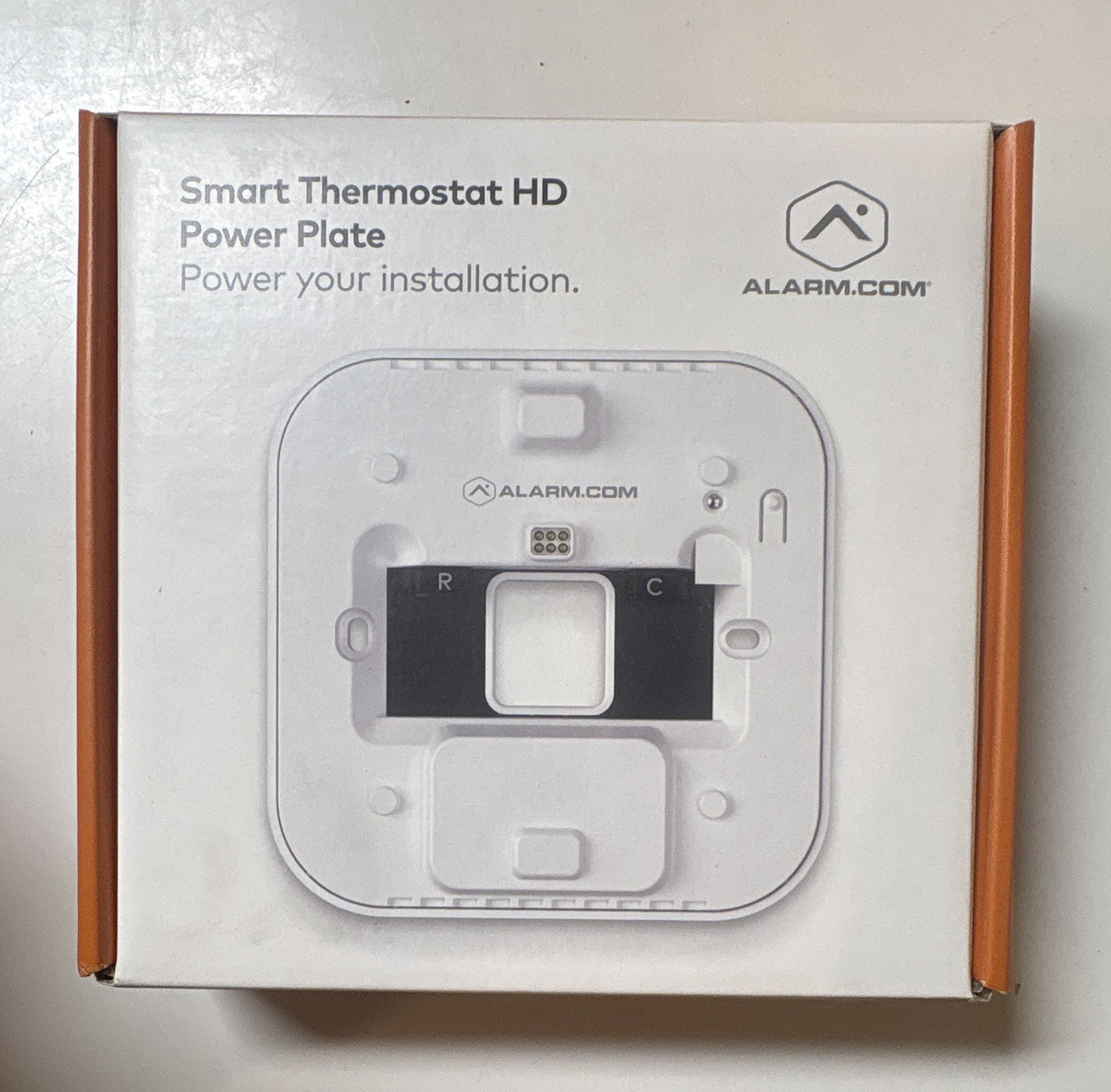 Alarm.com Smart Thermostat HD Power Plate ADC-T40-PP 24V White Square Plastic
