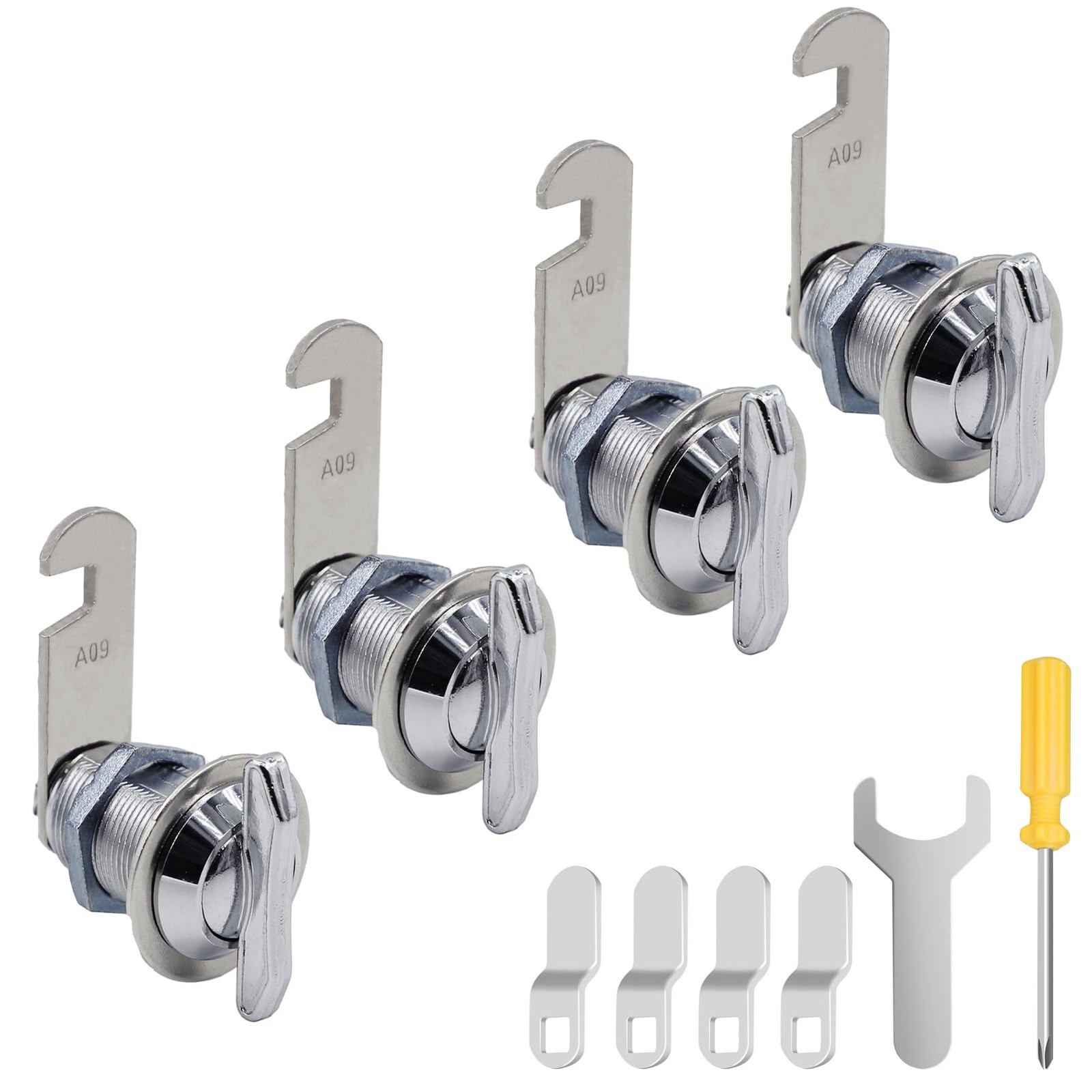ESUDNT RV Compartment Latch - 1 inch Thumb Operated Offset Cam 1 Inch, Silver