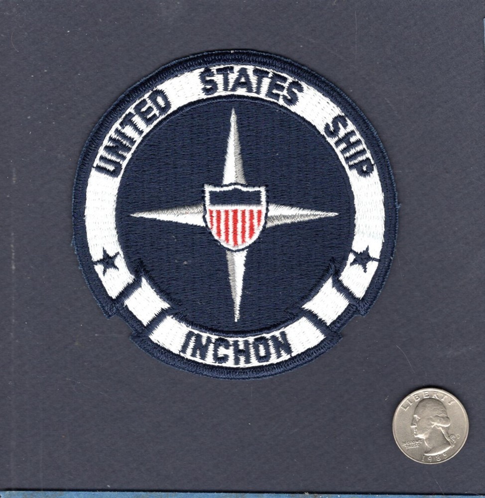 Original 4" MCS-12 LPH-12 USS INCHON US NAVY USMC Squadron Landing Ship Patch