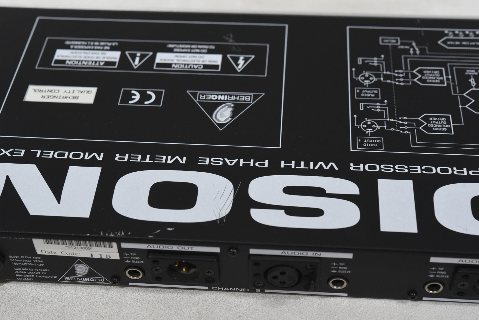 Behringer Edison EX-1 Stereo Image Processor Phase Meter Rack Mount Unit