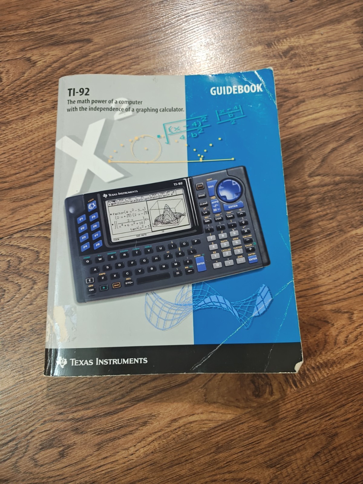 VTG 90s TEXAS INSTRUMENTS GUIDEBOOK For TI-92 Graphing Calculator Paperback