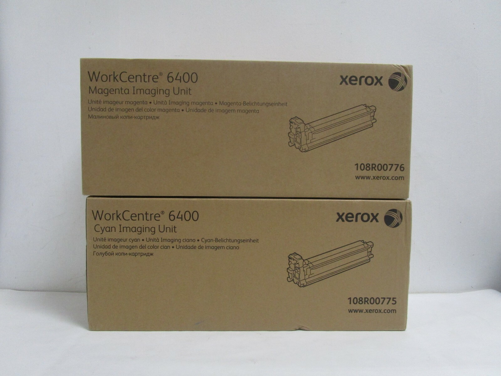 LOT OF 2 GENUINE XEROX 108R00775,108R00776 WC6400 IMAGING UNITS NEW SEALED