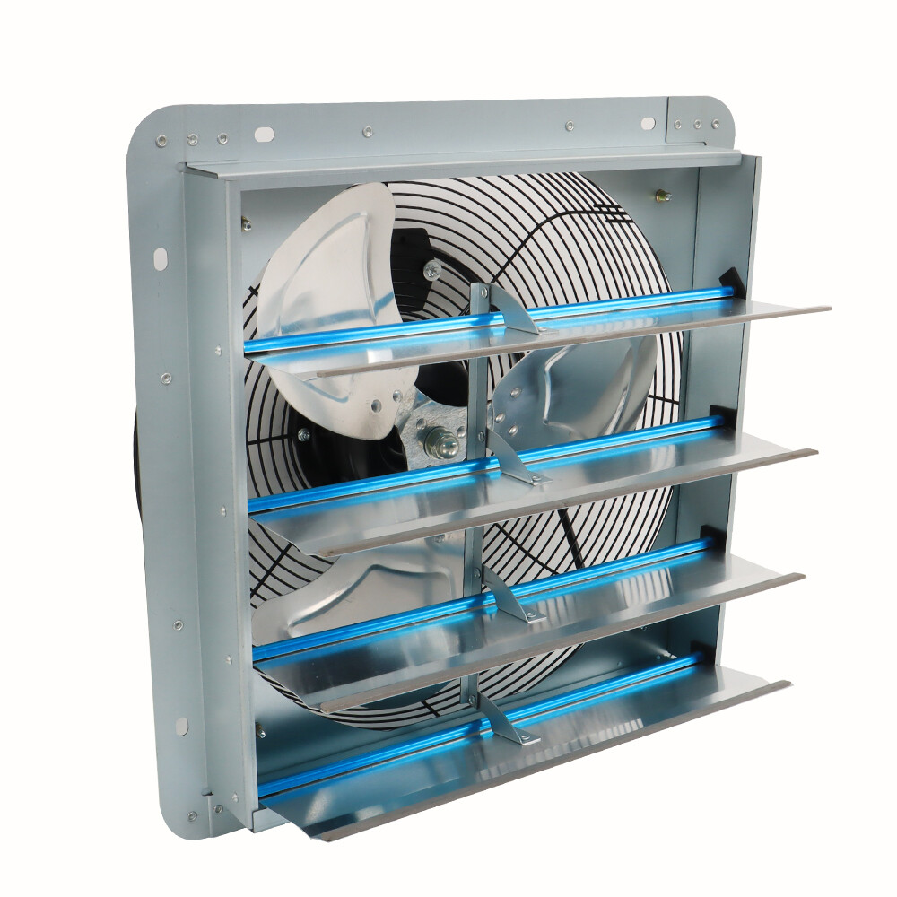 16" Exhaust Fan Ventilation Extractor Wall-Mounted Square Blower Without Plug