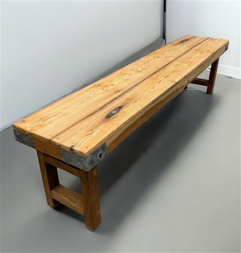 Rustic Folding Bench (72x14.5) Vintage Reclaimed Wood Bench, Farmhouse Seat A110