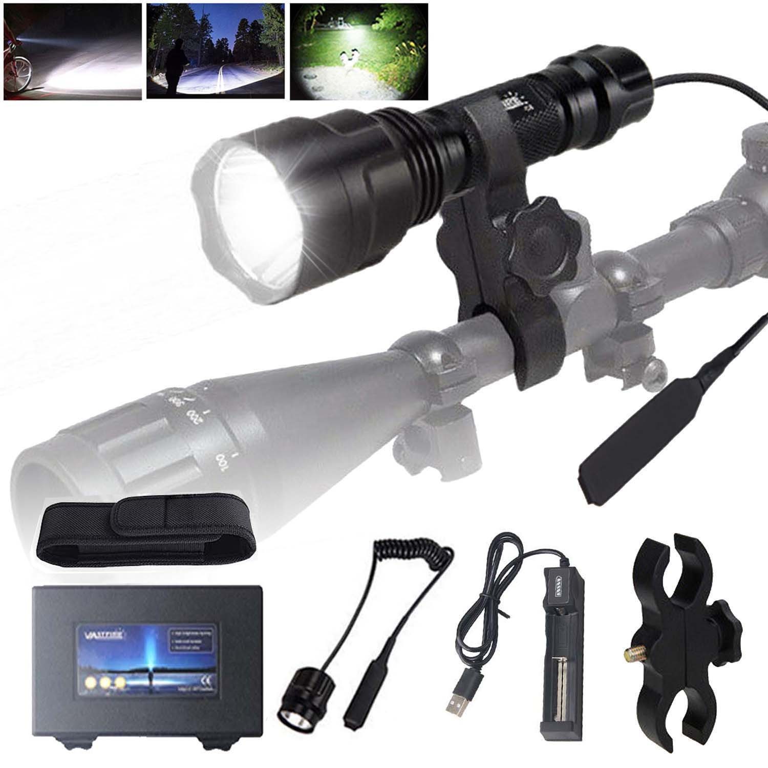800Yards Hunting Predator Mounted Light LED Flashlight Hog Coyote Varmint