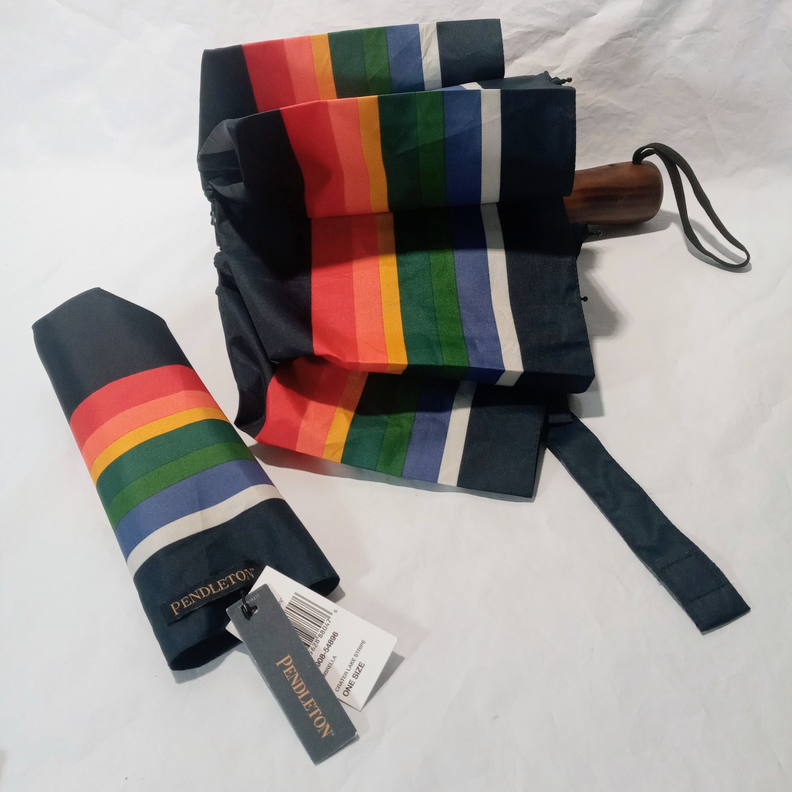 Pendleton Umbrella Crater Lake Stripe New with Tag READ