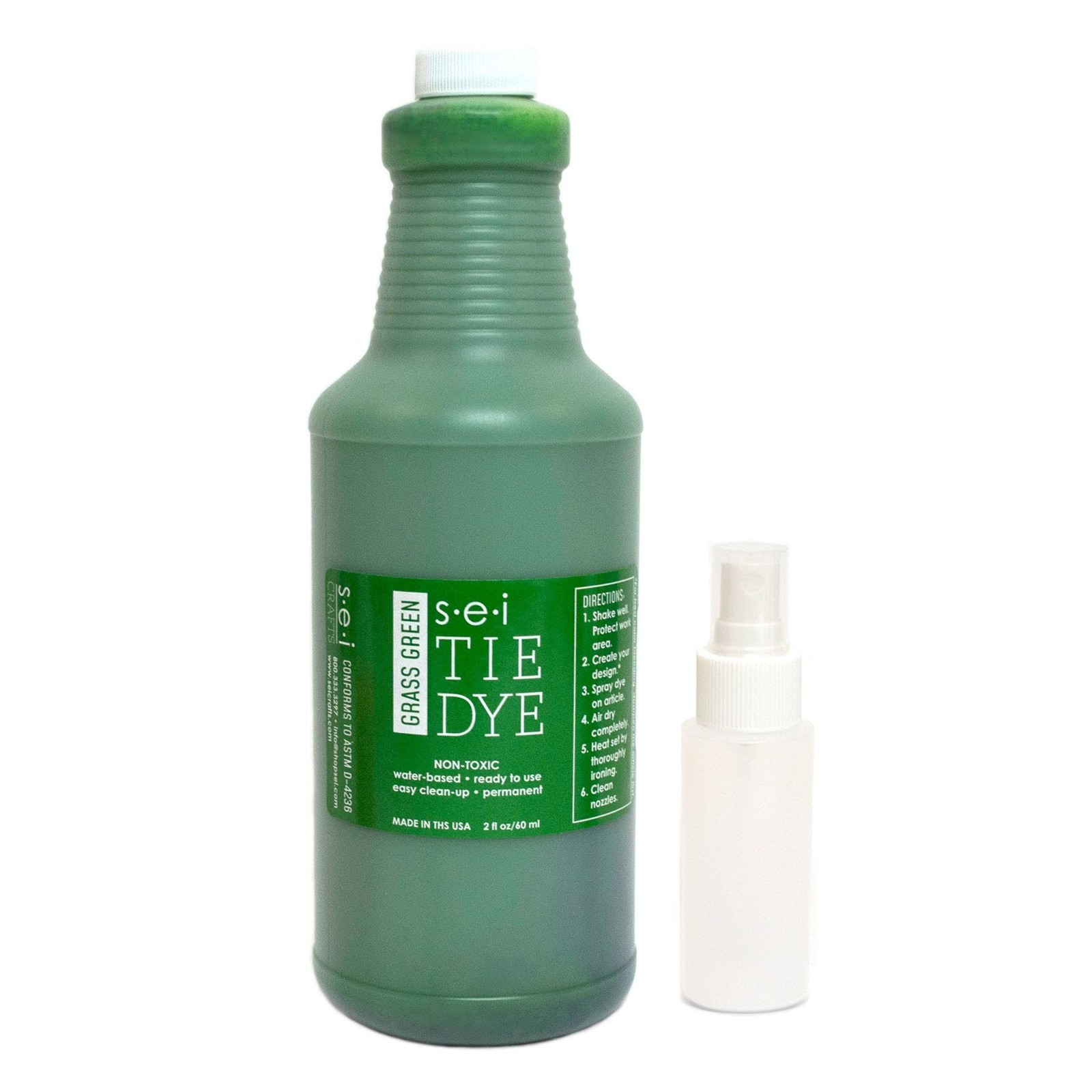 SEI Grass Green Tie Dye Kit, Fabric Dye for Large Groups – 1 Quart (32 oz)