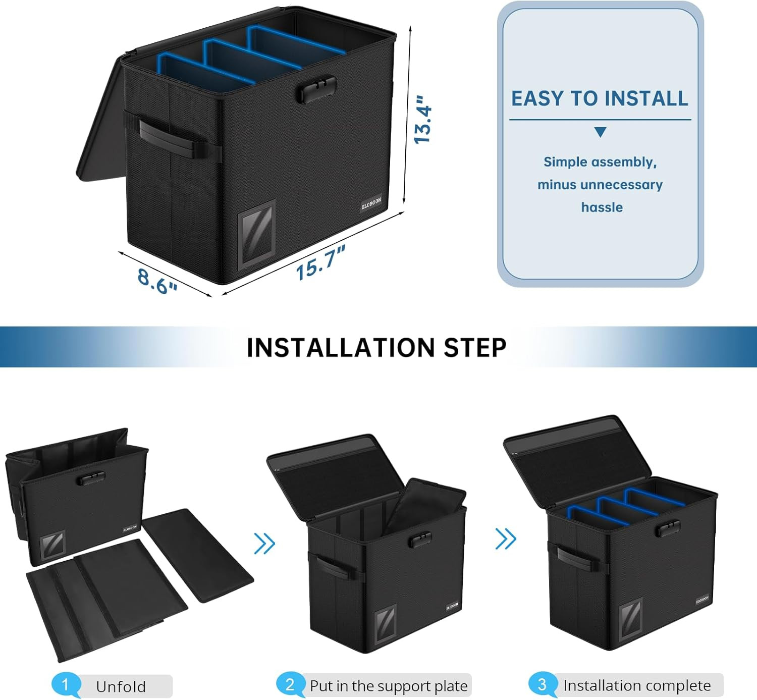 Graded Comic Book Storage for 30 Comics, Fireproof & Water-Resistant & Moisturep