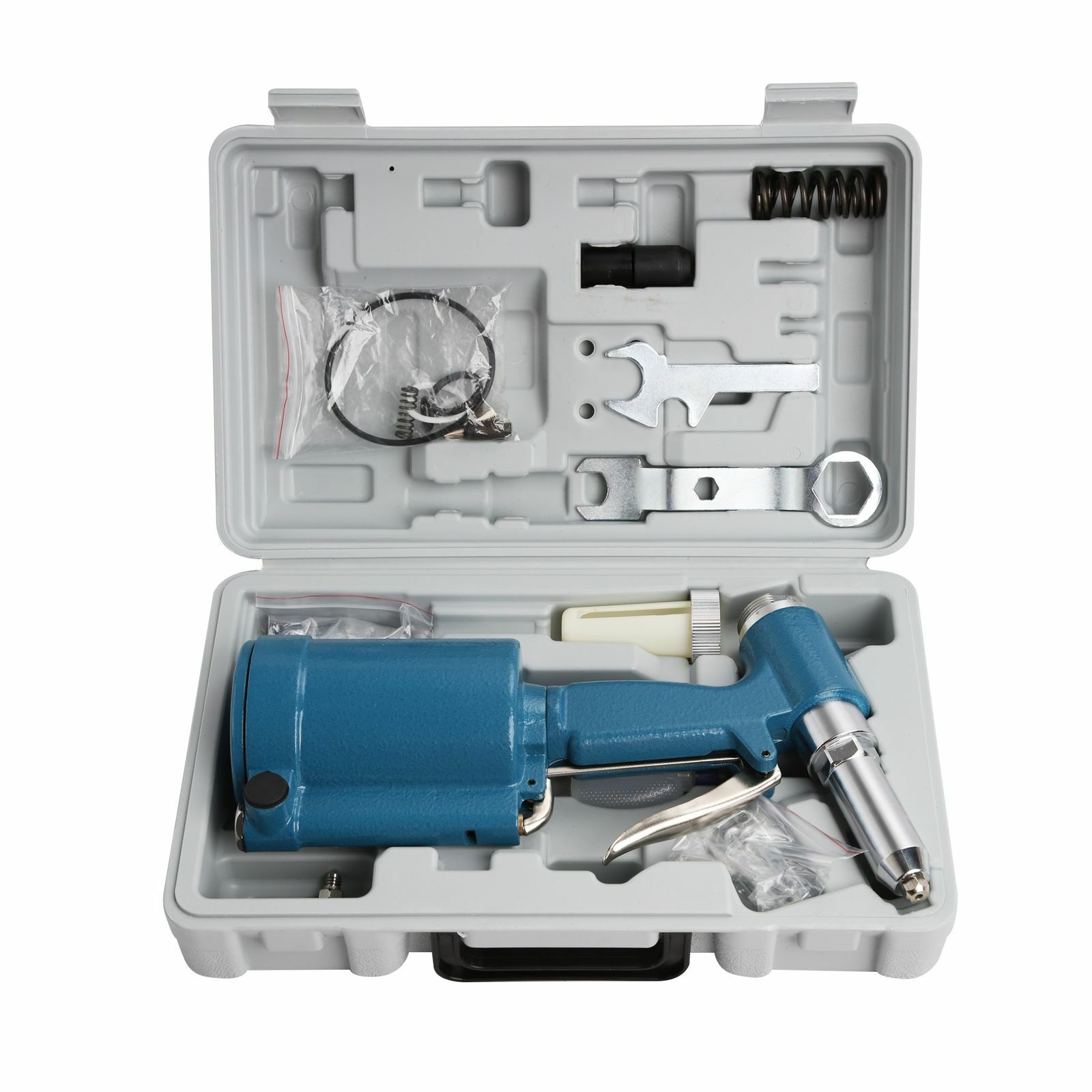 Pneumatic Air Hydraulic Pop Rivet Gun Riveter Riveting Tool Set 3/8 in Air Hose