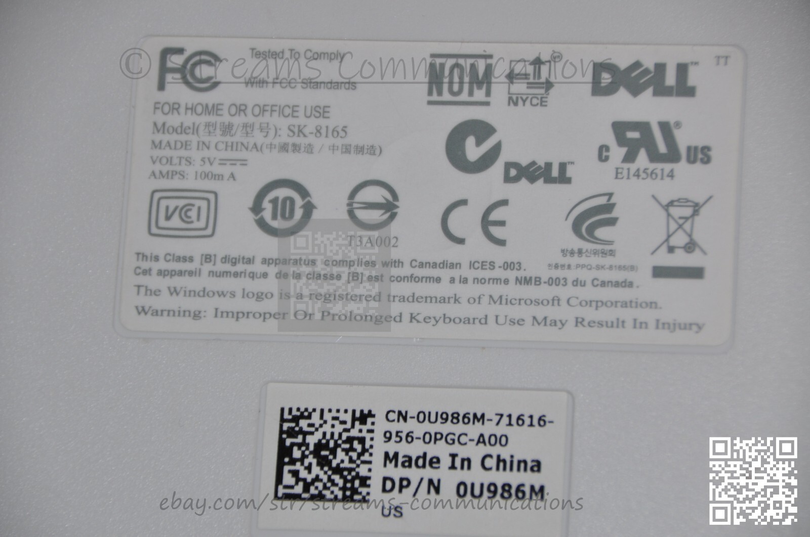 DELL Desktop Computer USB Keyboard