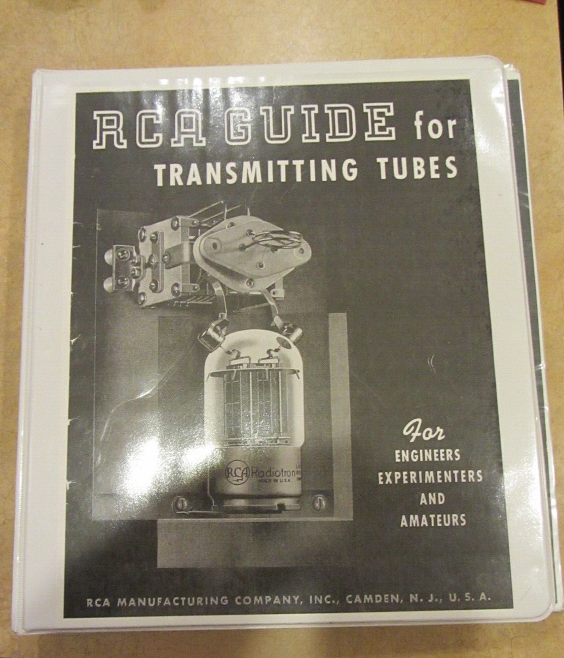 RCA Guide for Transmitting Tubes 1941 - Copy of original in sleeved loose leaf
