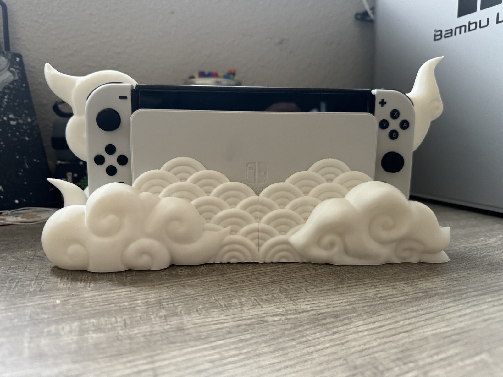 Nintendo Switch Japanese Cloud Dock Cover - White - Classic and OLED - E Gamer