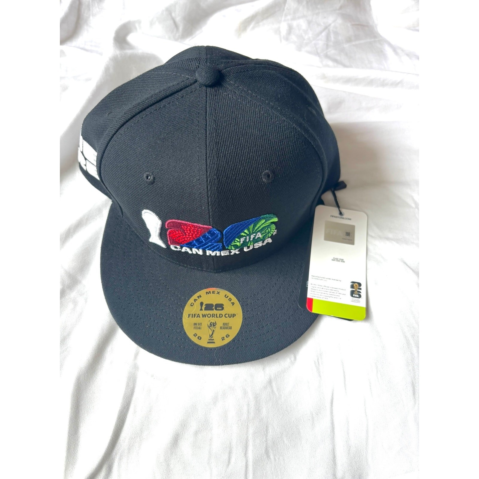 FIFA World Cup 2026 Black CANADA MEXICO USA Snapback Cap Official Licensed Hat