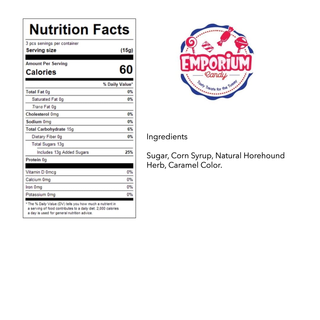 Horehound Bulk Sanded Candy Drops - 2 lbs of Fresh Delicious Candy