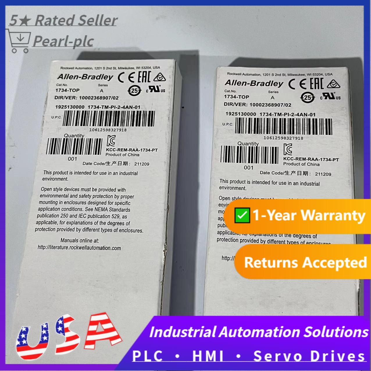 Allen Bradley 1734-TOP POINT I/O 1734TOP Terminal Base 1734TOP US Free Tax