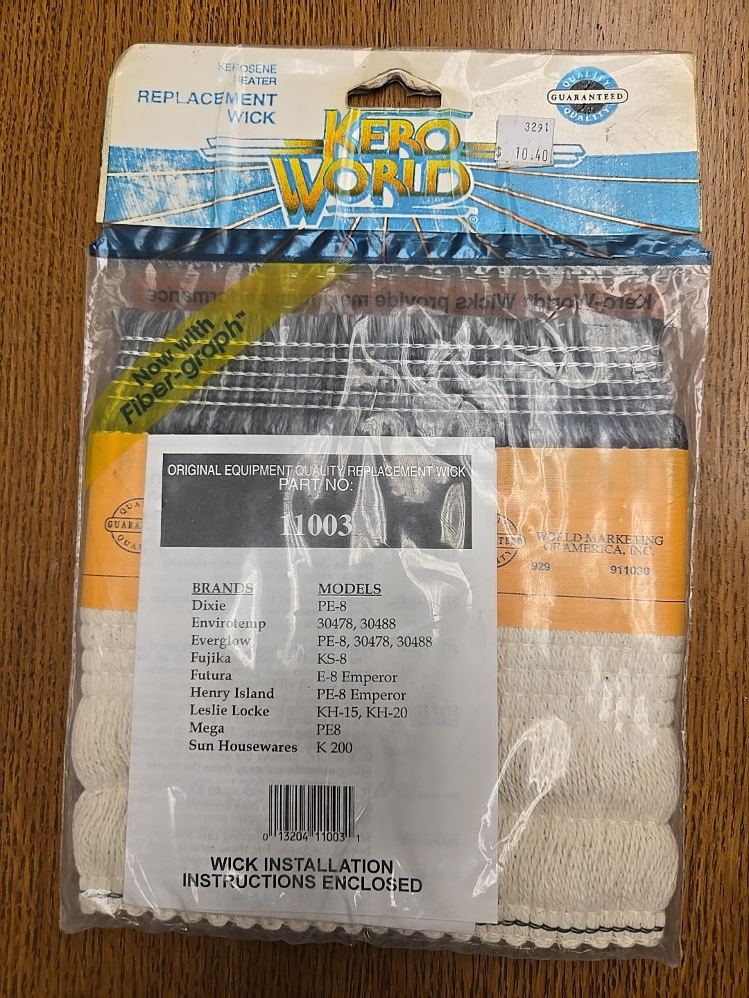 Kero-World Wick # 11003, Replacement Wick, New In Bag