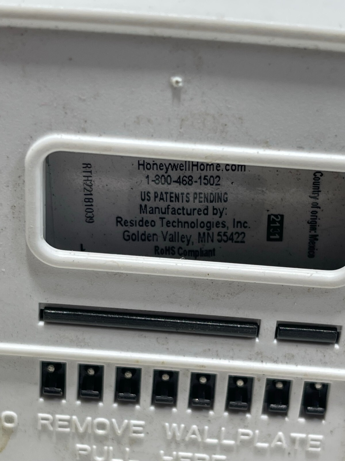 Honeywell Home Resideo Horizontal Programmable Thermostat