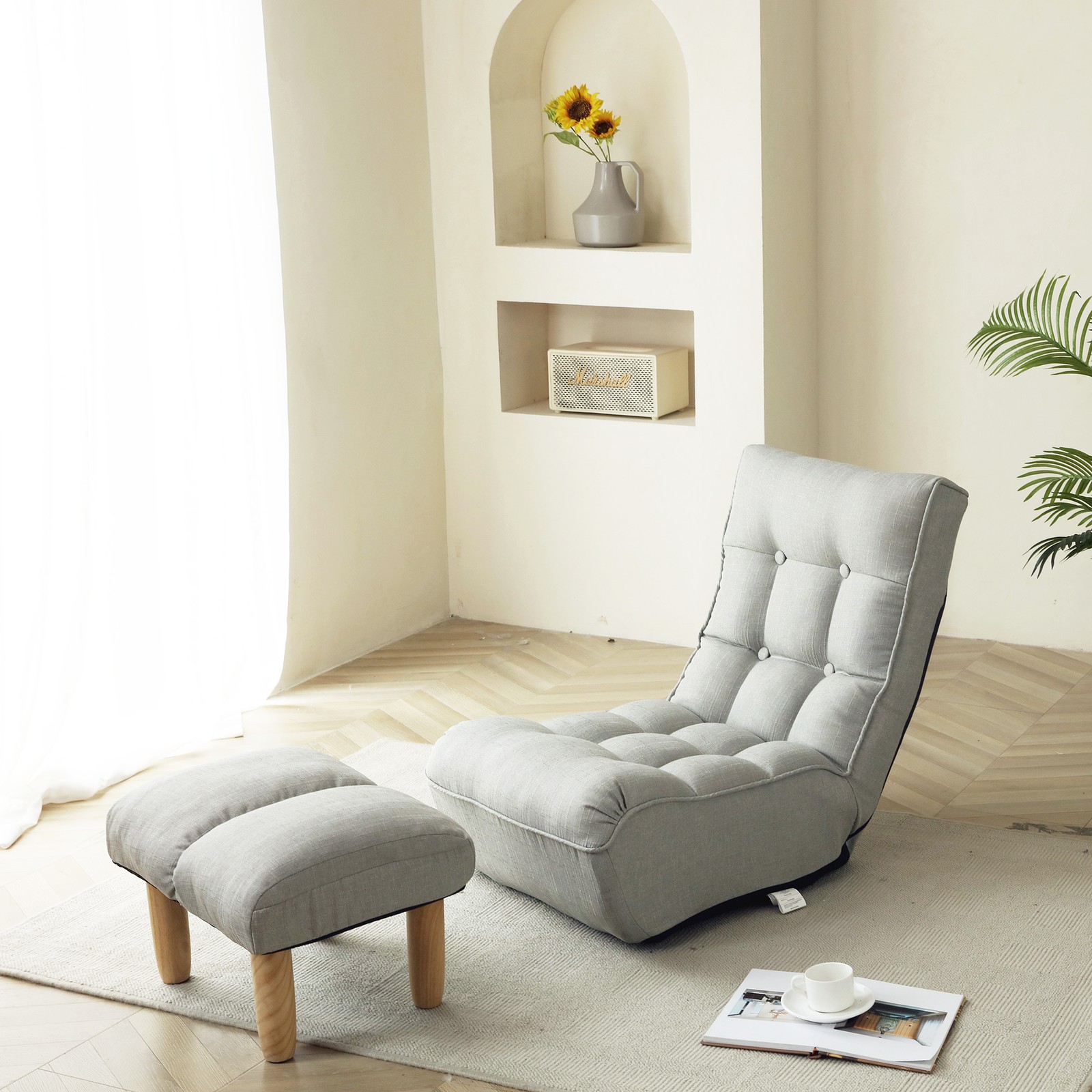 Lazy sofa balcony leisure chair bedroom sofa chair foldable reclining chair lei