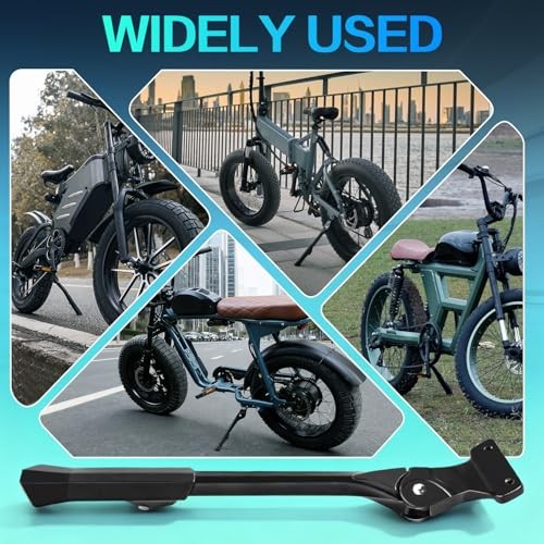 Upgraded E-Bike Kickstand, Adjustable Aluminum Alloy Side Stand for Ridstar