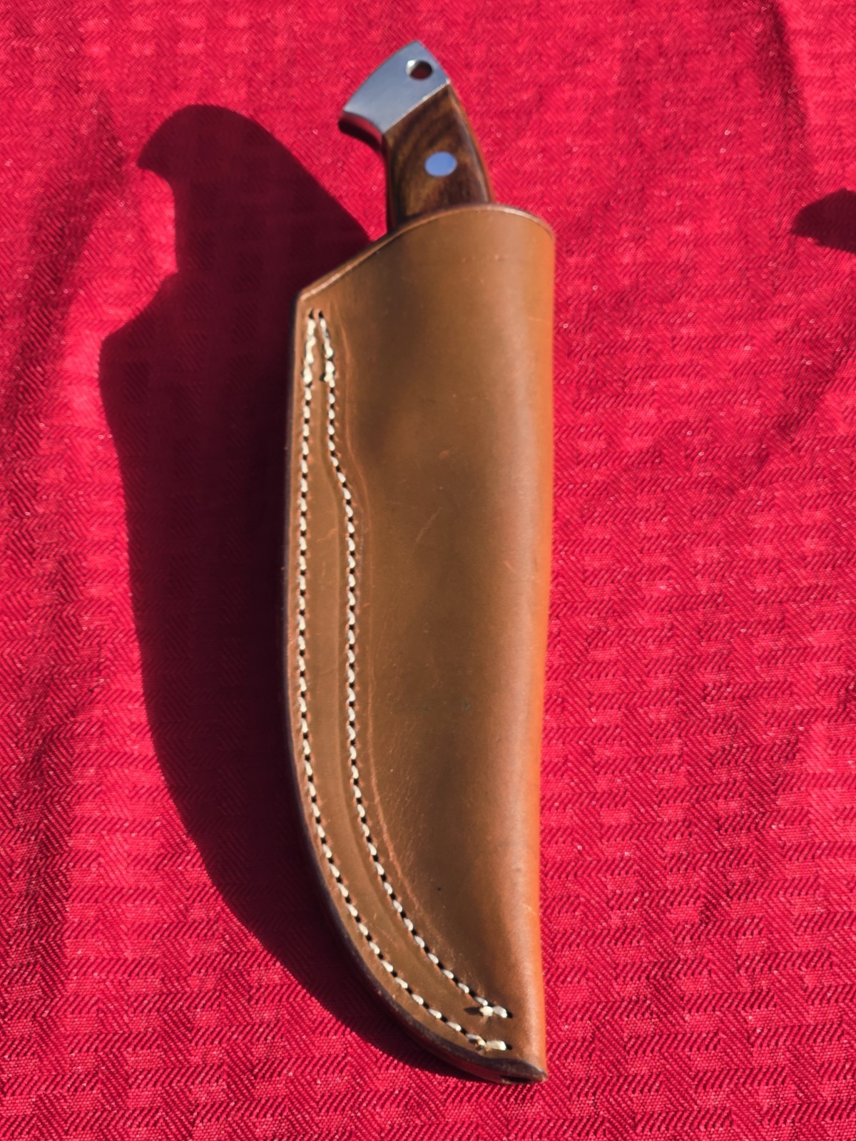 COLTELLO OLIVETTO Hunting Fixed Blade Hunter Knife Handle Italy UNUSED COND EXC