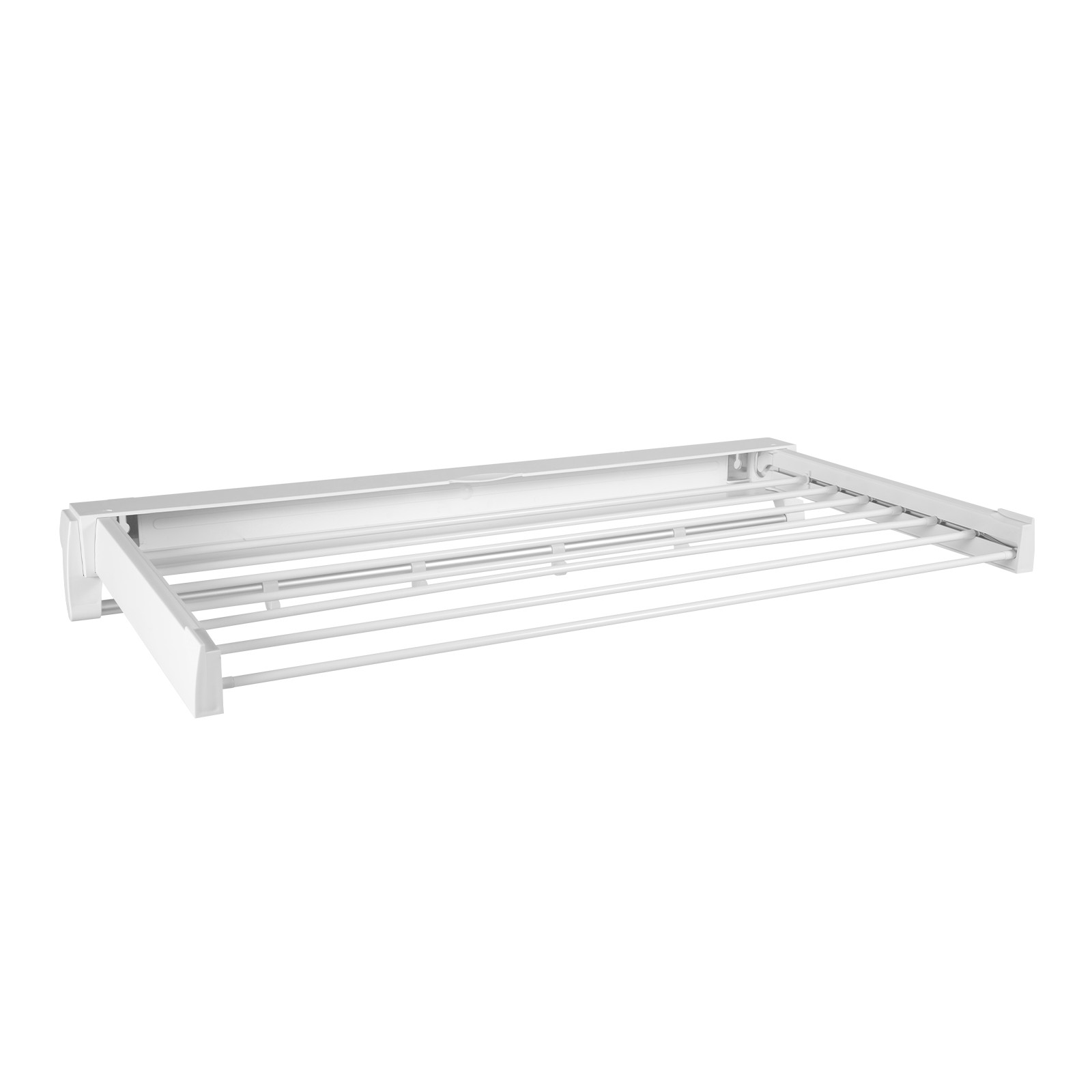 Wall-mounted Laundry Clothes Storage Drying Rack Retractable Dryer Hanger White