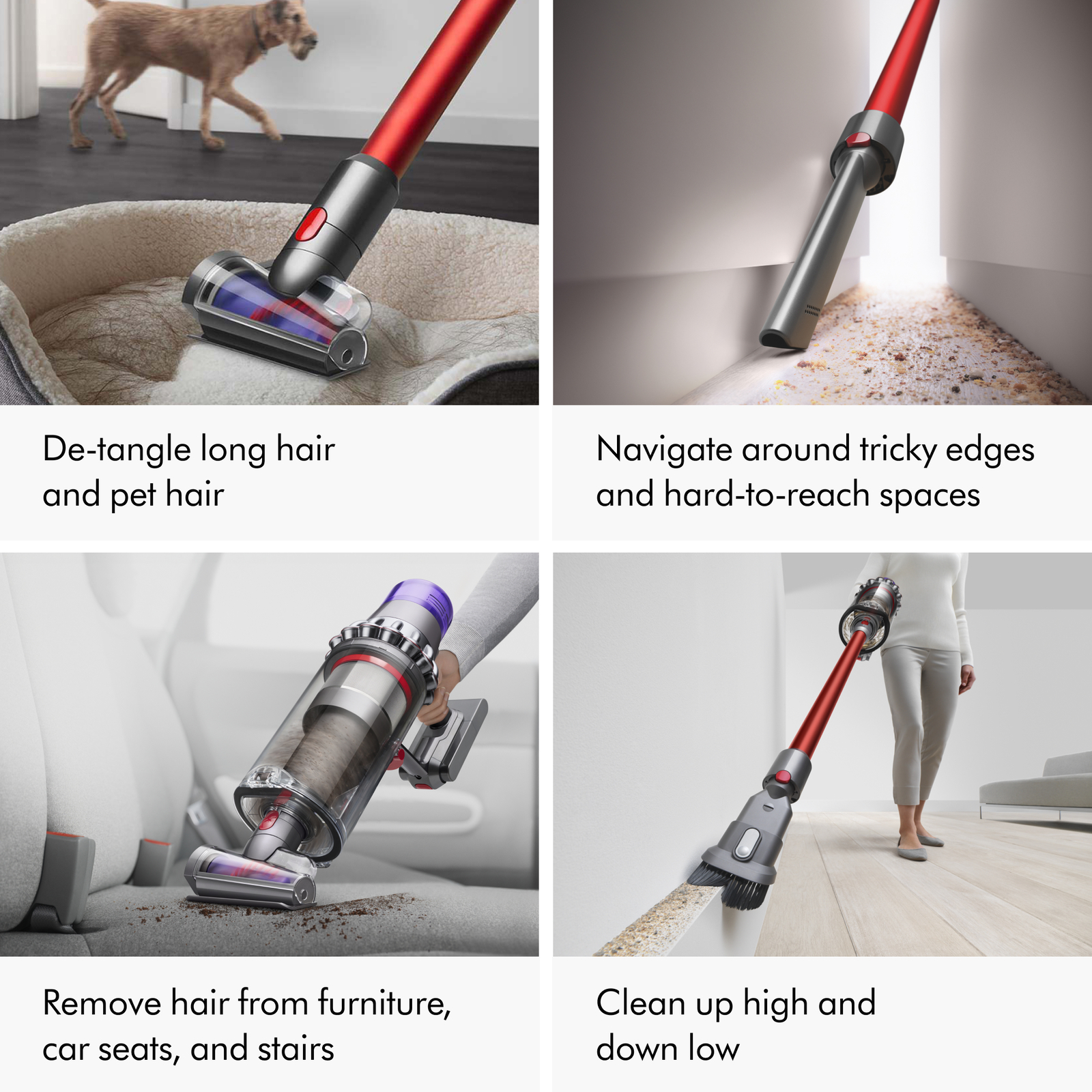 SV29 Outsize Cordless Vacuum Cleaner | Nickel/Red | Refurbished
