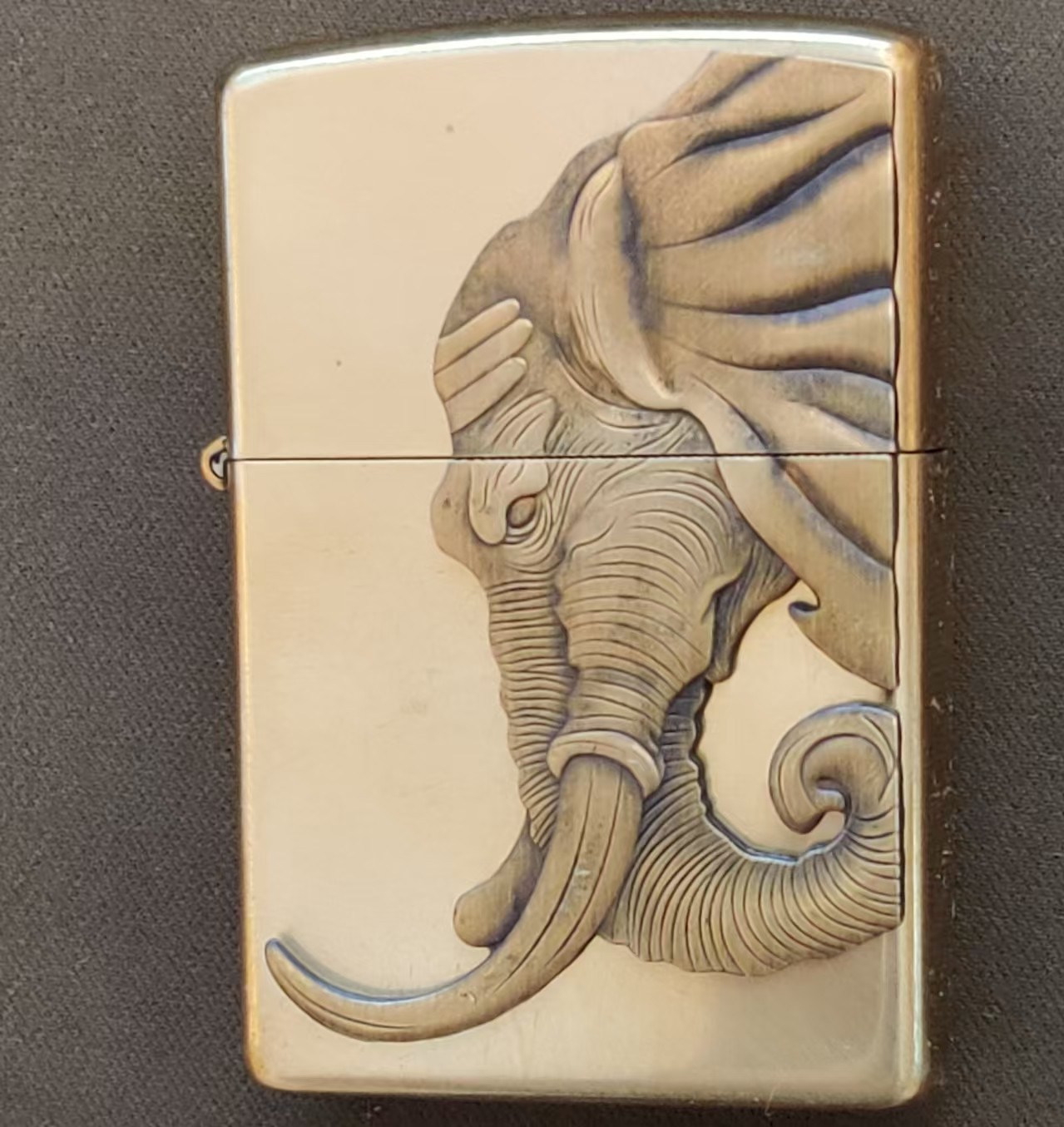 1 piece Brass Elephant statue sticker Lighter DIY Accessory