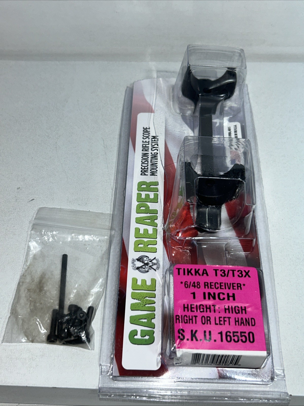 Open Box Game Reaper Tikka T3 1 Inch High Mount Black