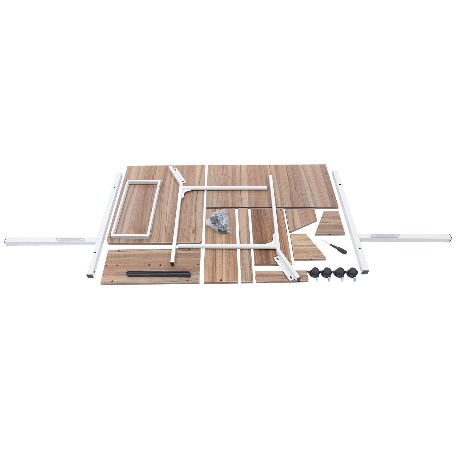 Adjustable Height Laptop Desk Rolling Bedside Table Computer Over Bed Standing