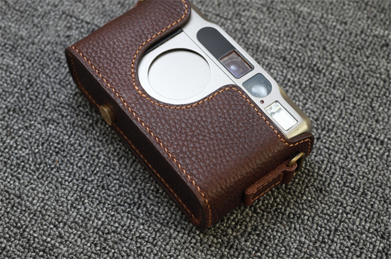 Handmade Camera Half Case Genuine Leather Protective Cover for Contax T2