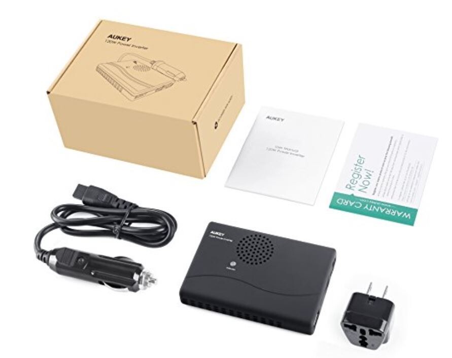 Car Power Inverter 110V AC with 2.1A USB Charging Port AUKEY NIB Sealed NEW