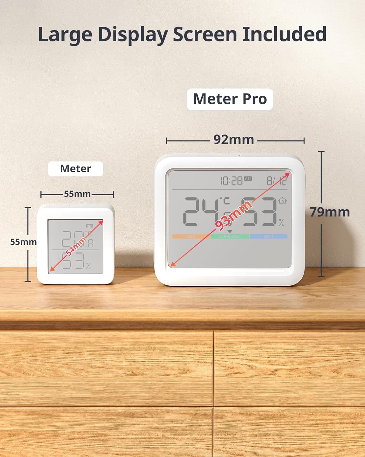 SwitchBot Meter Pro, Digital Hygrometer & Thermometer - White
