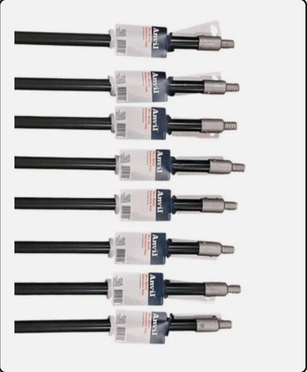 (Pack of 8) 48" Anvil dual threaded metal poles.