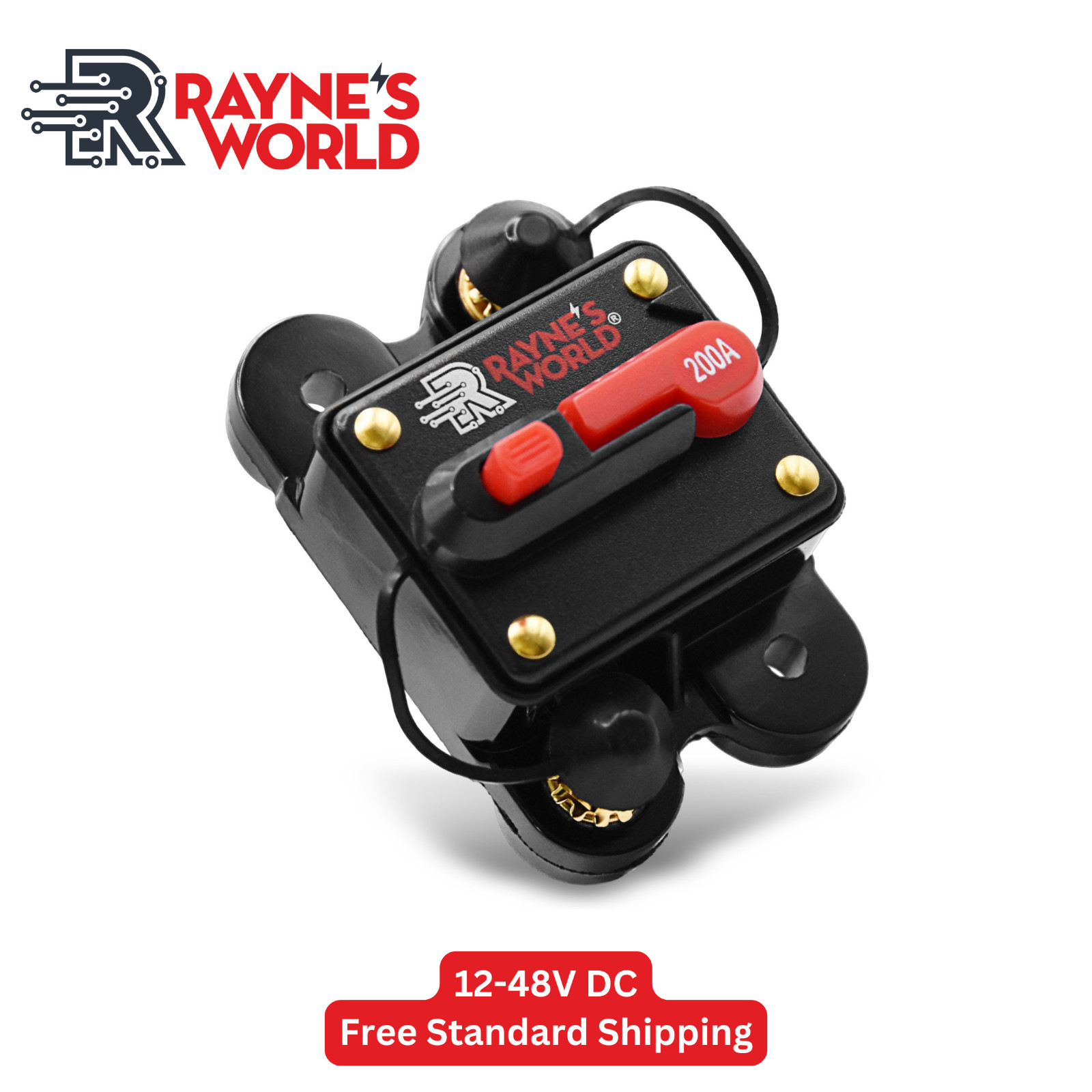 200 Amp Waterproof Circuit Breaker Auto/Marine/Solar 12-48V DC Manual Reset