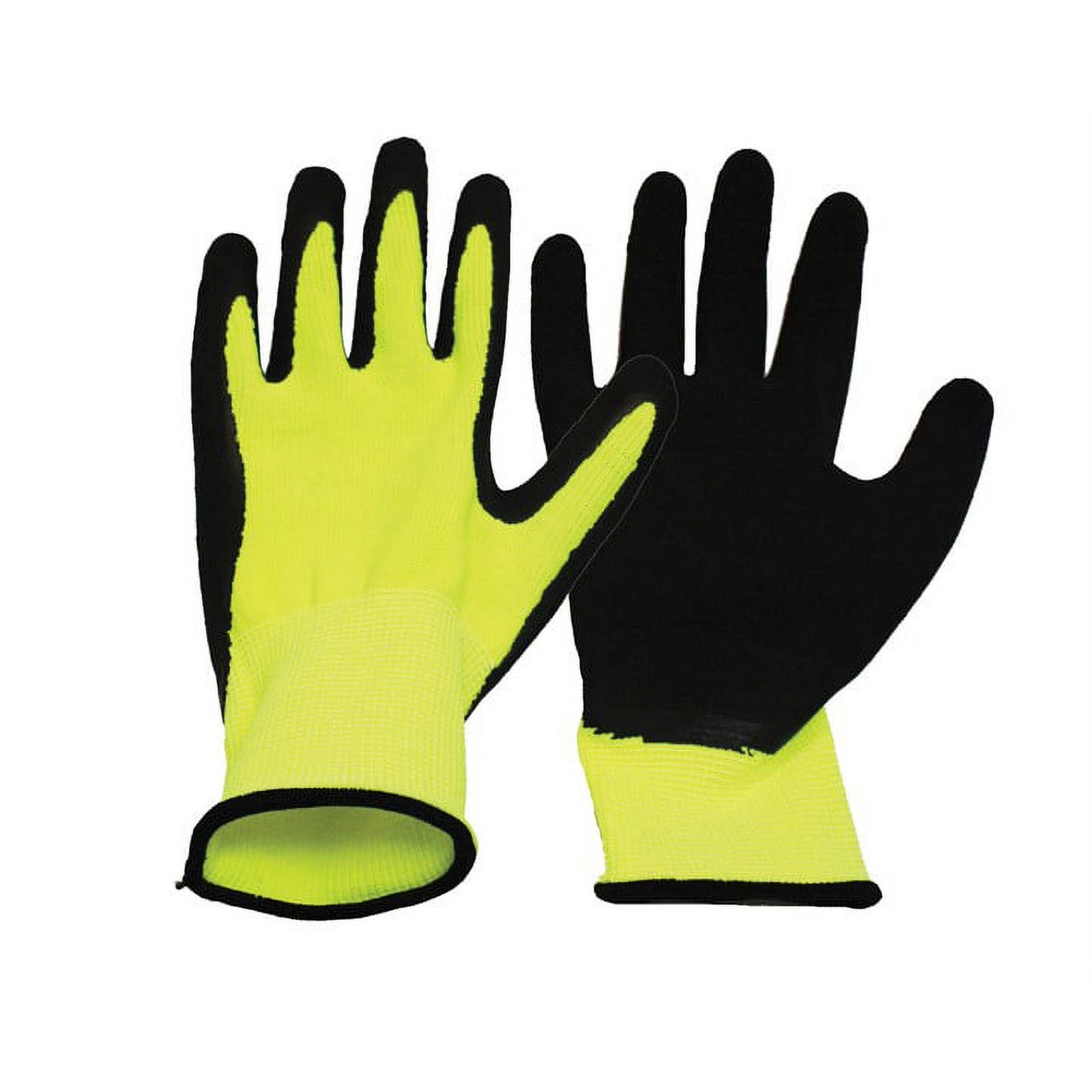 Boss Ladies Neon Knit Work Gloves Textured Latex Coated