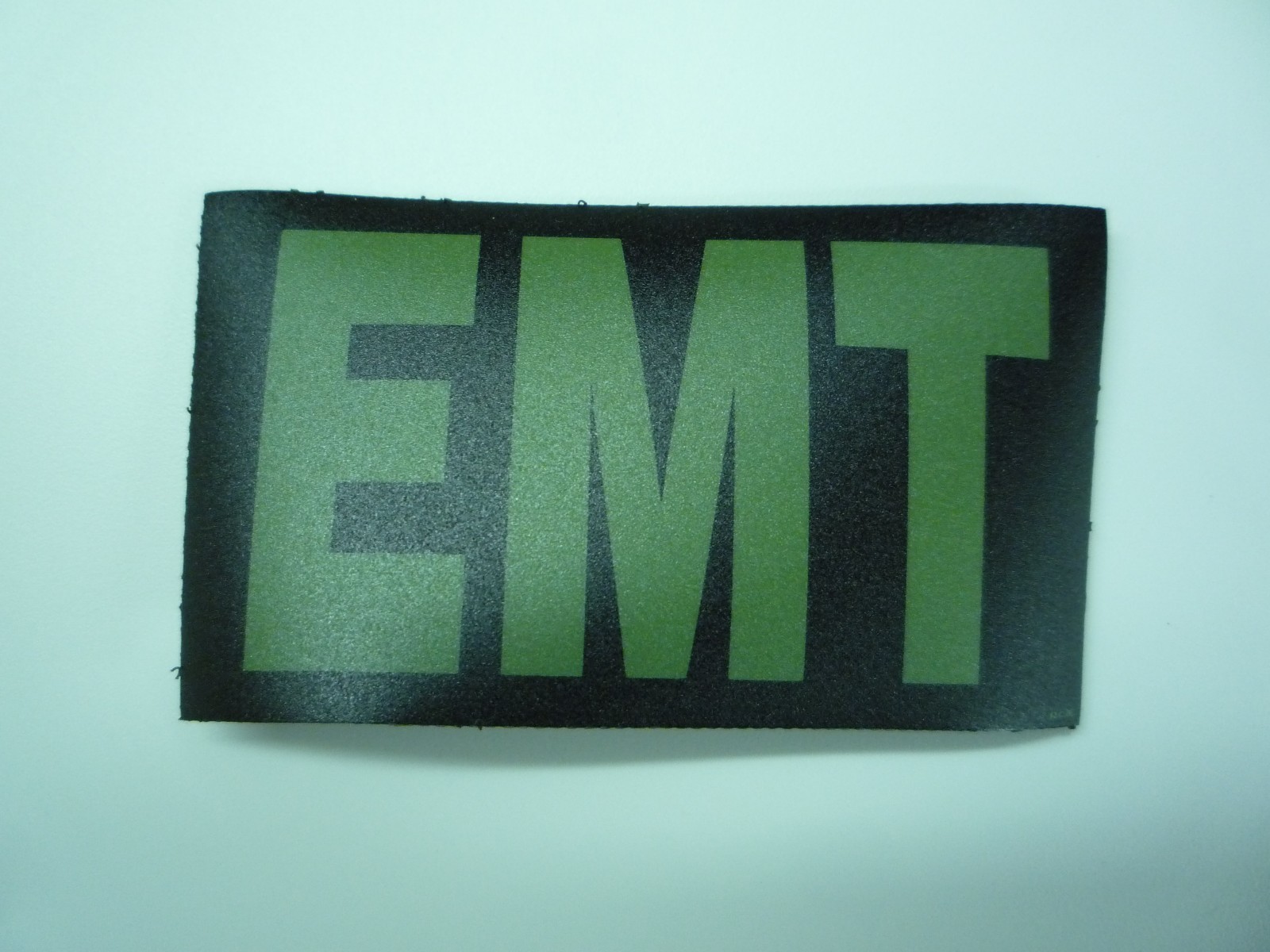 EMT GREEN ON BLACK PCX PATCH PAIR 3.5" x 2" WITH VELCRO® BRAND FASTENER