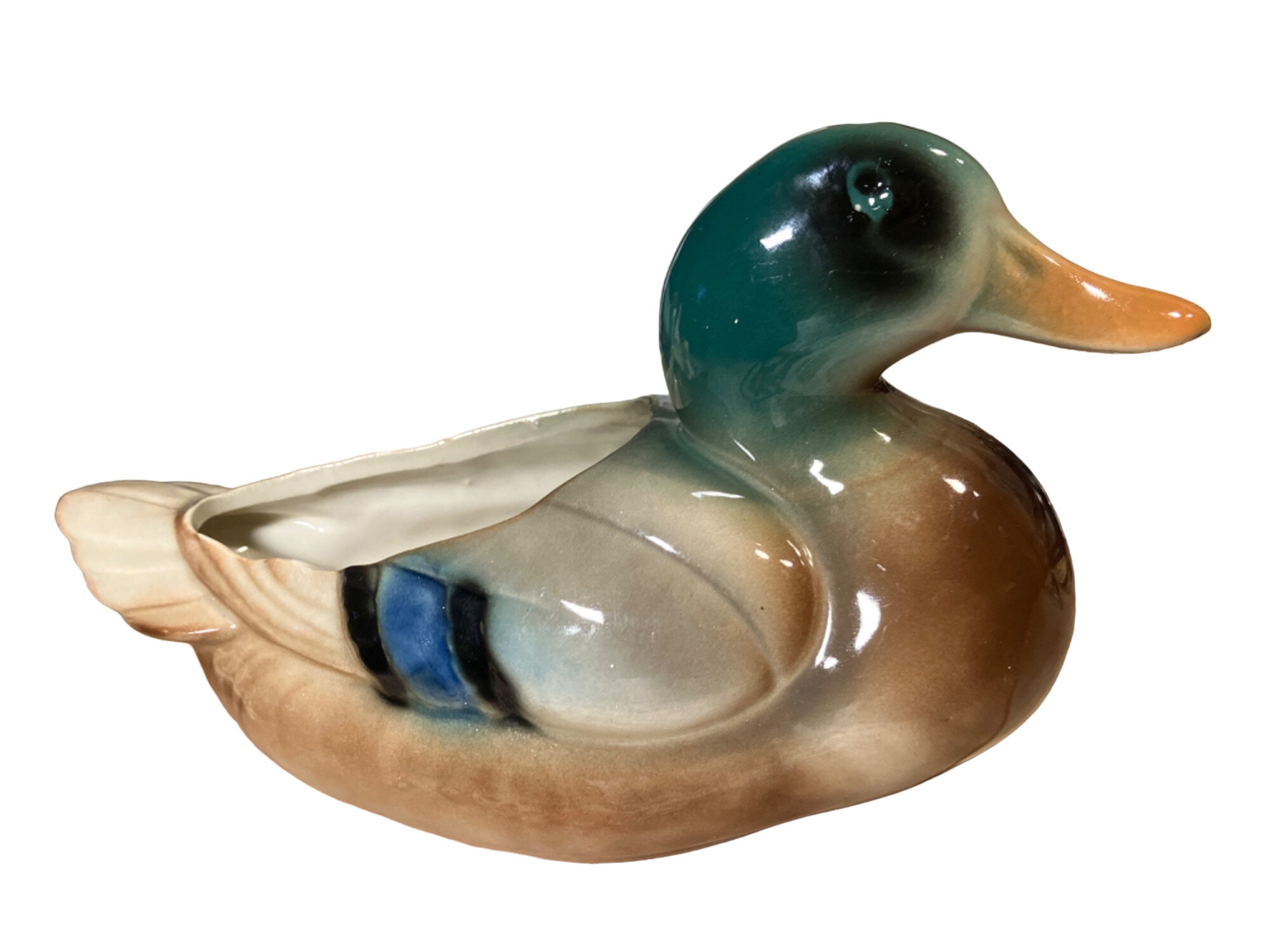 Painted Mallard Duck planter