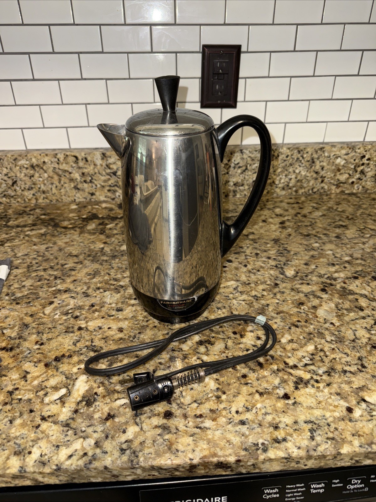 Vintage Farberware Percolator Superfast 142B Coffee Maker 12 Cup Electric TESTED