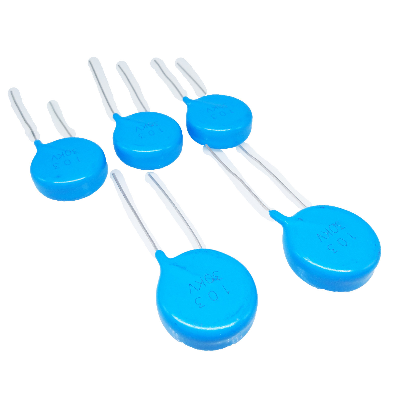 5pcs Ceramic Disc Capacitors 10000pf 10nf 0.01uf 103 30000V 30KV