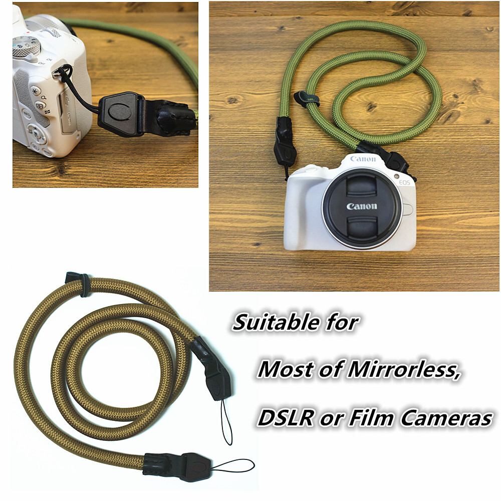 Nylon Rope Camera Neck Shoulder Strap Quick Release for Canon DSLR Mirrorless