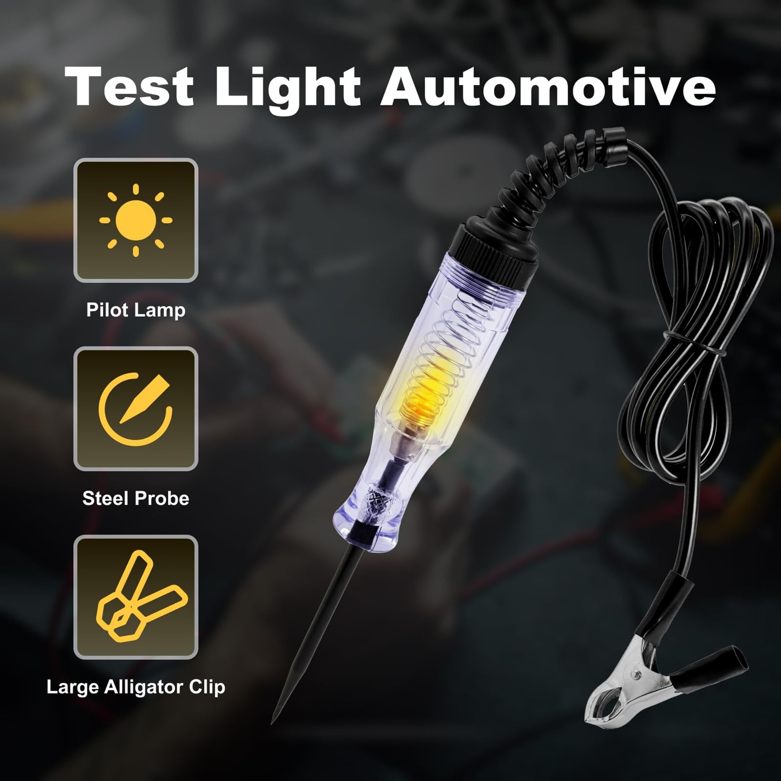 Test Light Automotive, Professional 6V-12V-24V DC Circuit Tester | Continuity &